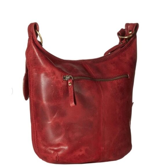 Born Plymouth Women's Distressed Bucket Hobo - Picture 2 of 3